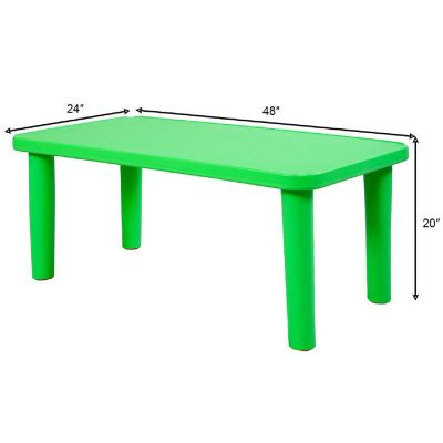 Costway Kids Portable Plastic Table Learn and Play Activity School Home Furniture Green Image 1