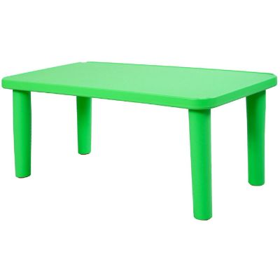 Costway Kids Portable Plastic Table Learn and Play Activity School Home Furniture Green Image 3