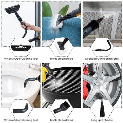 Costway Multifunction Portable Steamer Household Steam Cleaner 1050W W/Attachments Image 2