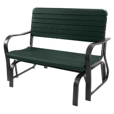 Costway Outdoor Patio Swing Porch Rocker Glider Bench Loveseat Garden Seat Steel Image 1