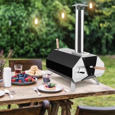 Costway Outdoor Pizza Oven Machine 12'' Pizza  Grill Maker&#160;Portable&#160;with  Foldable legs Image 1