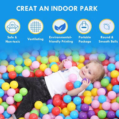 Costway Portable Kid Baby Play House Indoor Outdoor Toy Tent Game Playhut With 100 Balls Image 1