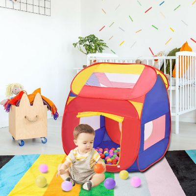 Costway Portable Kid Baby Play House Indoor Outdoor Toy Tent Game Playhut With 100 Balls Image 2