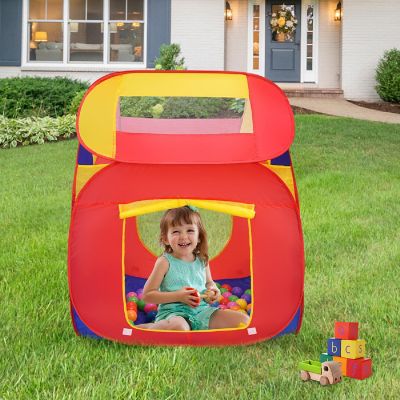 Costway Portable Kid Baby Play House Indoor Outdoor Toy Tent Game Playhut With 100 Balls Image 3