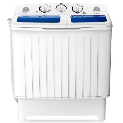 Costway Portable Mini Compact Twin Tub 20lb Washing Machine Washer Spin Dryer Image 1