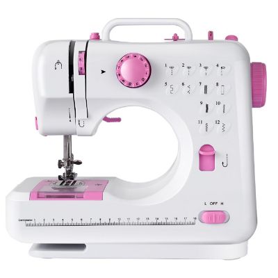 Costway Sewing Machine Free-Arm Crafting Mending Machine with 12 Built-In Stitched White Image 1