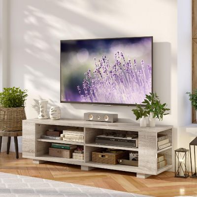 Costway TV Stand Entertainment Media Center Console For TV's up to 65'' w/Storage Shelves Image 1