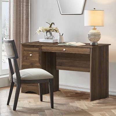 Costway Vintage Computer Desk Home Office Study Table Spacious Workstation w/ 3 Drawers Image 3