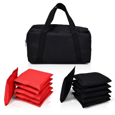 Costway Weather Resistant Cornhole Bags Black Red Set of 12 Beanbag Toss Image 1