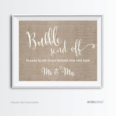 Country Chic Burlap Bubble Sign 8.5x11 Image 1
