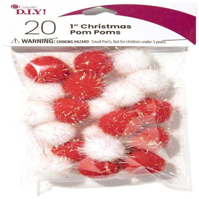 CousinDIY Pom-Poms 1" 20/Pkg-Christmas Lights Image 1