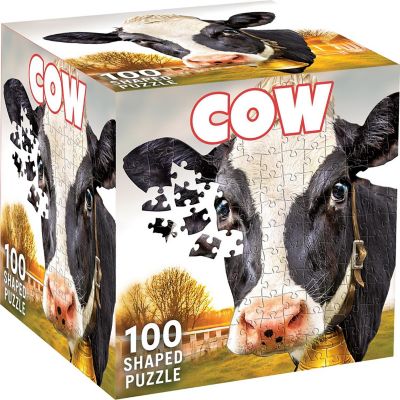 Cow 100 Piece Shaped Jigsaw Puzzle Image 1