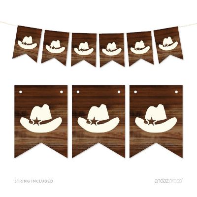 Cowboy Hat Boy Banner - 4 x 5.5 Inch Image 1