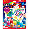 Cra-Z-Art Washable Finger Paints Set, 8 Colors Per Set, 2 Sets Image 1