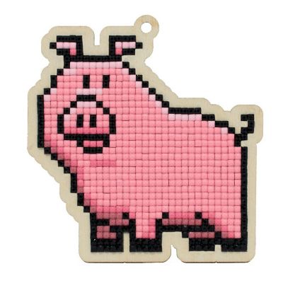 Crafting Spark - Little Pig CSw349 Diamond Painting on Plywood Kit Image 1