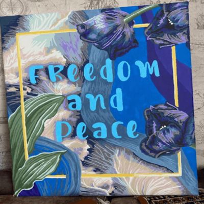 Crafting Spark - Painting by Numbers kit Crafting Spark Freedom and Piece T004 19.69 x 15.75 in Image 1