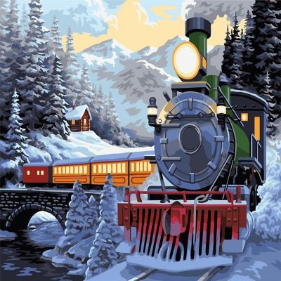 Crafting Spark - Painting by Numbers kit Crafting Spark Orient Express S017 19.69 x 15.75 in Image 1