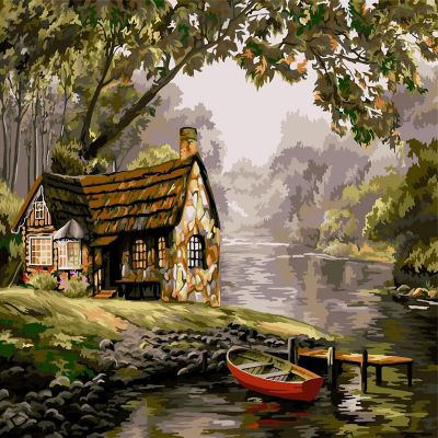 Crafting Spark - Painting by Numbers kit Crafting Spark Quiet Waters A130 19.69 x 15.75 in Image 1