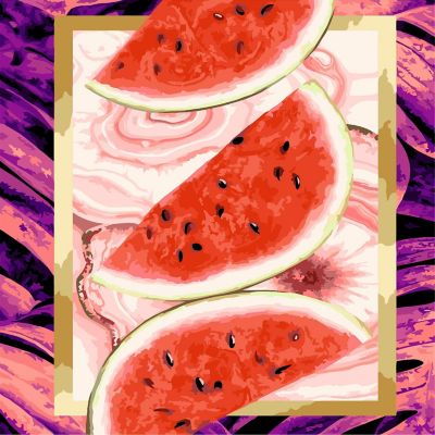 Crafting Spark - Painting by Numbers kit Crafting Spark Tasty Watermelon R021 19.69 x 15.75 in Image 1
