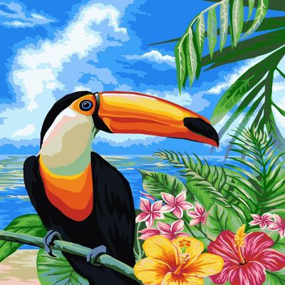 Crafting Spark - Painting by Numbers kit Crafting Spark Toucan H080 19.69 x 15.75 in Image 1