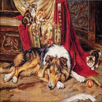 Crafting Spark (Wizardi) - A Reluctant Playmate B585L Counted Cross-Stitch Kit Image 1