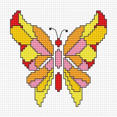 Crafting Spark (Wizardi) - Butterfly B049L Counted Cross-Stitch Kit Image 1
