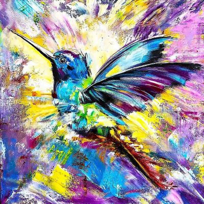 Crafting Spark (Wizardi) - Colorful Flight CS2518 14.9 x 14.9 inches Crafting Spark Diamond Painting Kit Image 1
