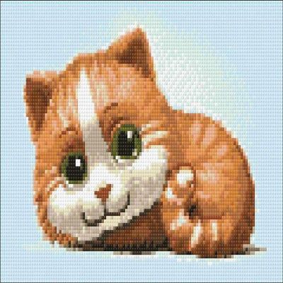 Crafting Spark (Wizardi) - Ginger Cat WD194 11.8 x 7.9 inches Wizardi Diamond Painting Kit Image 1