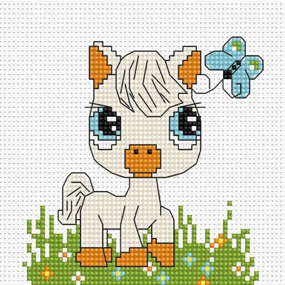 Crafting Spark (Wizardi) - Horse B045L Counted Cross-Stitch Kit Image 1