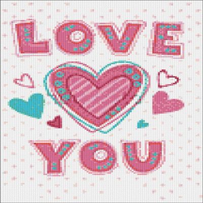 Crafting Spark (Wizardi) - Love You WD2314 10.6 x 14.9 inches Wizardi Diamond Painting Kit Image 1