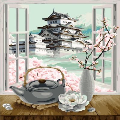 Crafting Spark (Wizardi) - Painting by Numbers kit Crafting Spark Tea Ceremony B102 19.69 x 15.75 in Image 1