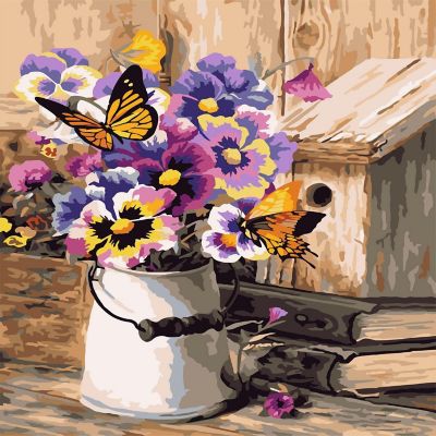 Crafting Spark (Wizardi) - Painting by Numbers kit Crafting Spark Village Bouquet B129 19.69 x 15.75 in Image 1