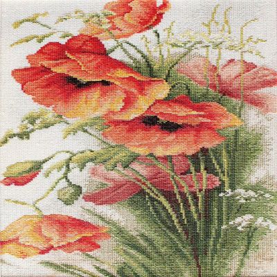 Crafting Spark (Wizardi) - Poppies B213L Counted Cross-Stitch Kit Image 1