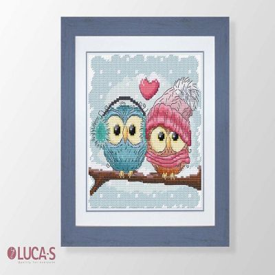 Crafting Spark (Wizardi) - Two Cute Owls B1400L Counted Cross-Stitch Kit Image 2