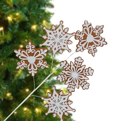 Craig Bachman 29&quot; Felt Snowflake Spray &amp;#8212; Tree Topper &amp; Winter Floral Accent Image 2