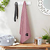 Cranberry Stripe Embroidered Paw Pet Towel Image 4