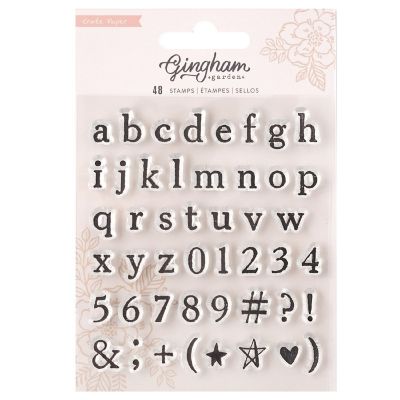 Crate Paper Gingham Garden Alpha Clear Stamps-48/Pkg Image 1