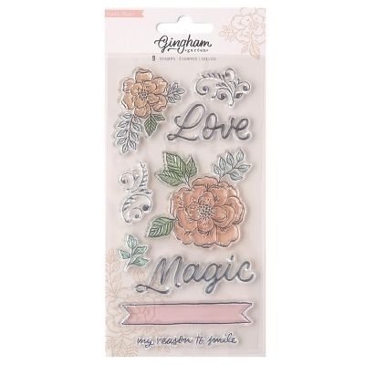 Crate Paper Gingham Garden Clear Stamps 9/Pkg Image 1