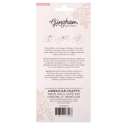 Crate Paper Gingham Garden Clear Stamps 9/Pkg Image 1