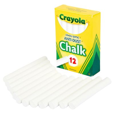 Crayola Anti-Dust Chalk-White 12/Pkg Image 3
