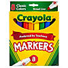 Crayola Broad Line Markers, Classic Colors, 8 Per Box, 6 Boxes Image 1
