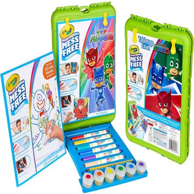 Crayola&amp;#8482; Color wonder PJ Mask Travel Easel With 30 Bonus pages, Full size color wonder markers and paints! Image 1