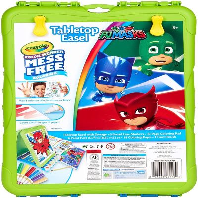 Crayola&amp;#8482; Color wonder PJ Mask Travel Easel With 30 Bonus pages, Full size color wonder markers and paints! Image 2