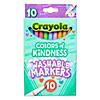 Crayola Colors of Kindness Fine Line Washable Markers, 10 Per Pack, 6 Packs Image 1