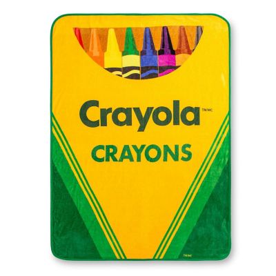Crayola Crayon Box Retro Fleece Throw Blanket  45 x 60 Inches Image 1