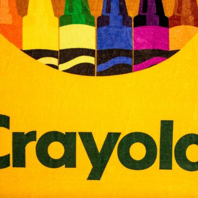Crayola Crayon Box Retro Fleece Throw Blanket  45 x 60 Inches Image 1