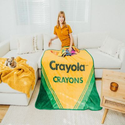 Crayola Crayon Box Retro Fleece Throw Blanket  45 x 60 Inches Image 3