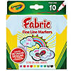 Crayola Fabric Markers, Fine Line, 10 Per Box, 3 Boxes Image 1