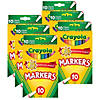 Crayola Fine Line Markers, Classic Colors, 10 Per Pack, 6 Packs Image 1