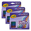 Crayola Glitter Markers, 6 Per Box, 3 Boxes Image 1